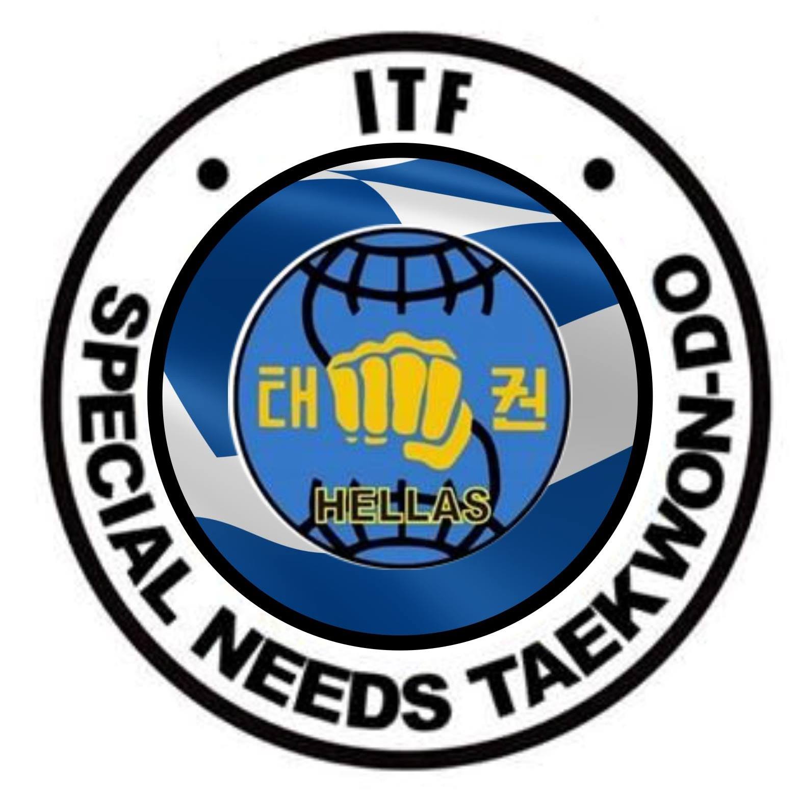 Λογότυπο International Special Needs Tae Kwon Do Hellas.