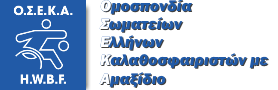 Λογότυπο για την ΟΜΟΣΠΟΝΔΙΑ ΣΩΜΑΤΕΙΩΝ ΕΛΛΗΝΩΝ ΚΑΛΑΘΟΣΦΑΙΡΙΣΤΩΝ ΜΕ ΑΜΑΞΙΔΙΟ (ΟΣΕΚΑ) στον Οδηγό υπηρεσιών του NOESI.gr