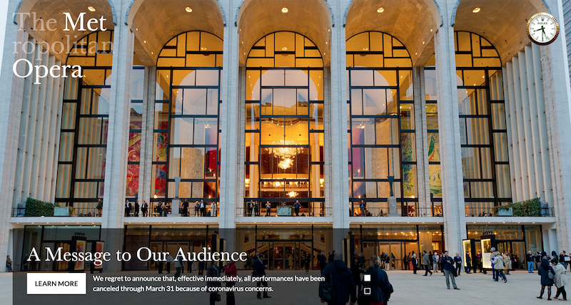 Δωρεάν παραστάσεις από την Metropolitan Opera της Νέας Υόρκης, όλη την εβδομάδα, όσο μένουμε σπίτι λόγω του COVID-19.